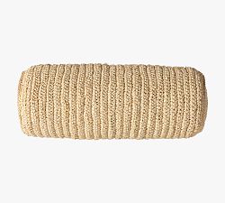 Klara Palm Leaf Round Lumbar Pillow
