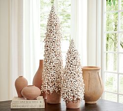 Open Box: Faux Potted Berry Cluster Cone Trees