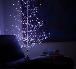Silver Sparkle Fairy Light Trees with LED Lights