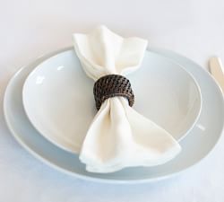 Tava Handwoven Rattan Napkin Rings - Set of 6