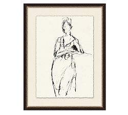 Gestural Figural Sketches Framed Print