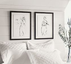 Gestural Figural Sketches Framed Print