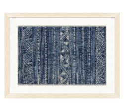 Indigo Batik Framed Paper Print