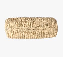Klara Palm Leaf Round Lumbar Pillow