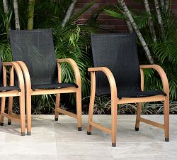 Newark Sling Outdoor Dining Chairs, Set of 4