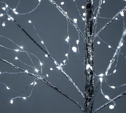 Silver Sparkle Fairy Light Trees with LED Lights