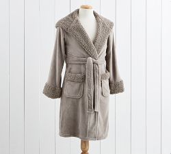 Teddy Faux Fur Trim Robes