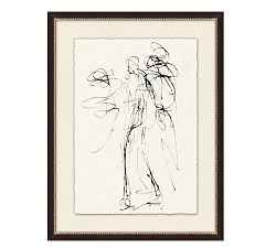 Gestural Figural Sketches Framed Print