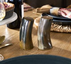 Horn Handcrafted Salt &amp; Pepper Shakers
