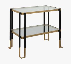 Keller Rectangular Glass Accent Table (28")