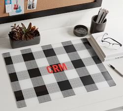 Black &amp; White Buffalo Check Desk Blotter