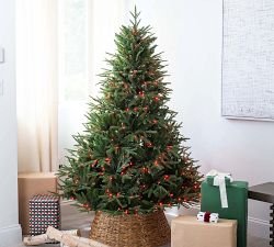 Faux Lit Color-Changing Colorado Blue Spruce Tree