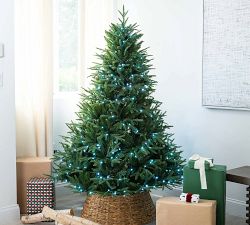Faux Lit Color-Changing Colorado Blue Spruce Tree