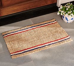 Patriotic Jute Striped Doormat