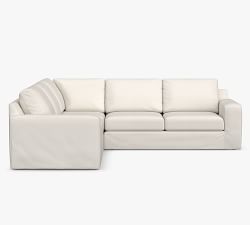 Big Sur Slipcovered L-Shaped Outdoor Sectional (115")