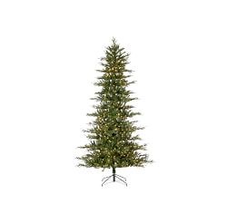 LED Lit Faux Natural Cut Layered Fairfield Pine Tree