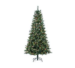 Lit Faux Briarwood Tree with Pine Cones