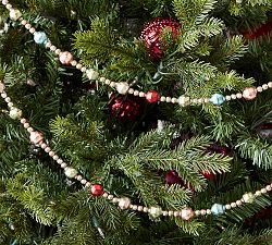 Mercury Glass Ball Garland - Set of 3