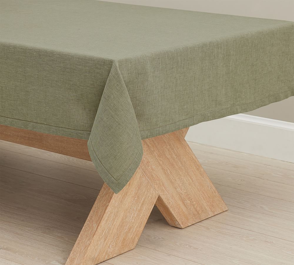 Belgian Linen Tablecloth - 70" x 108" - Loden
