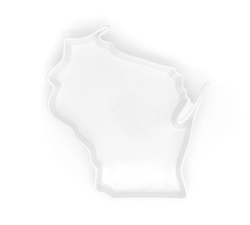 Lark Handmade Porcelain State Serving Platter - Wisconsin