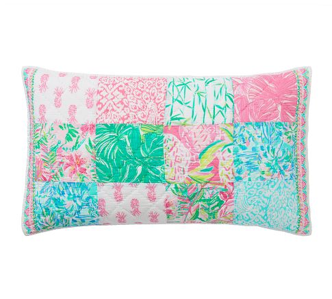 Lilly Pulitzer Pineapple Party Patchwork Quilted Sham
