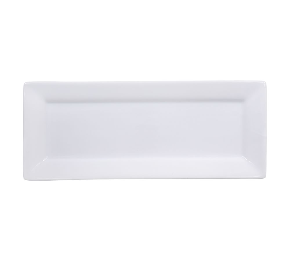 BIA Square Porcelain Olive Tray, Small, White, Set of 2