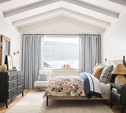 Wheaton Striped Cotton Unlined Curtain