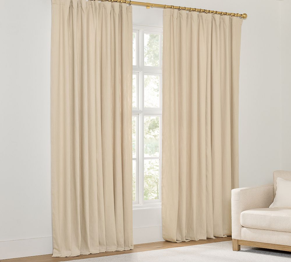 Sullivan Textured Cotton Curtain by Pottery Barn