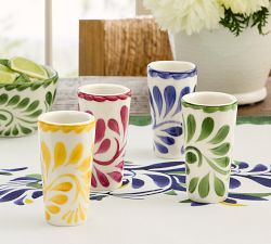 Puebla Porcelain Shot Glasses - Set of 4