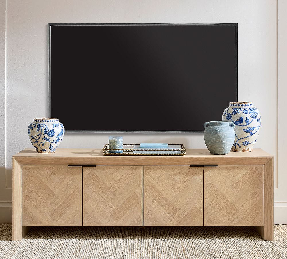 Blair Herringbone Media Console (74") by Pottery Barn