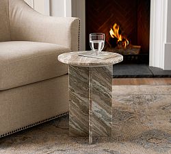 Telluride Round Marble Accent Table (14")