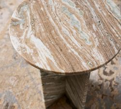 Telluride Round Marble Accent Table (14")