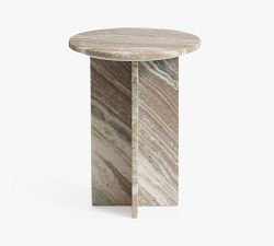 Telluride Round Marble Accent Table (14")