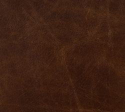 Open Box: Irving Roll Arm Leather Swivel Armchair without Nailheads (33") - Statesville Molasses