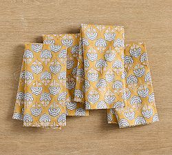 Buta Flower Cotton Napkins - Set of 4