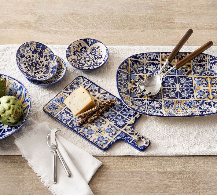 Lisbon Stoneware Dip Bowls - Mixed Set of 4 | Pottery Barn