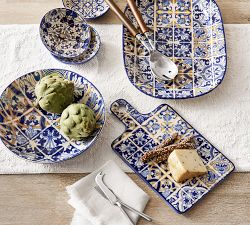 Lisbon Stoneware Dip Bowls - Mixed Set of 4