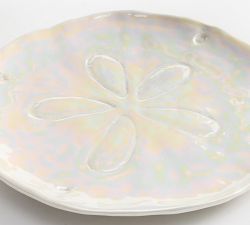 Pearlescent Sand Dollar Stoneware Serving Platter
