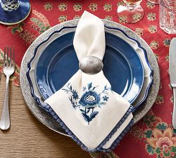 Odette Embroidered Cotton Napkins - Set of 4