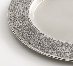 Western Etched Metal Charger Plates - Set of 4