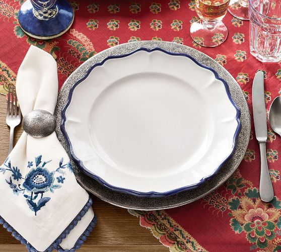 Western Etched Metal Charger Plates by Pottery Barn