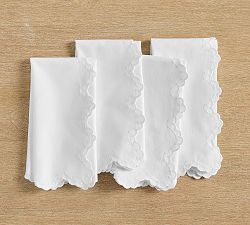 Eyelet Border Cotton Napkins - Set of 4