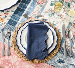 Eyelet Border Cotton Napkins - Set of 4