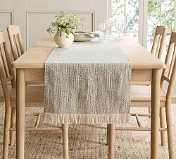 Frayed Textured Cotton Table Runner