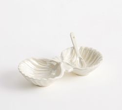 Pearlescent Shell Salt &amp; Pepper Pinch Jars