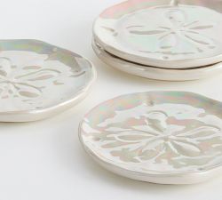 Pearlescent Sand Dollar Coasters - Set of 4