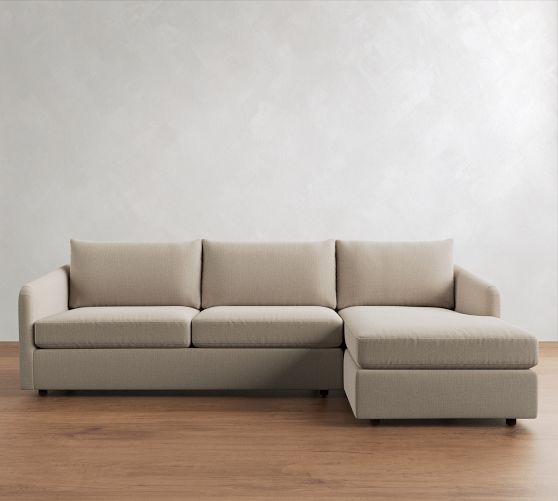 Charlotte Slipcovered Chaise Sectional (100"-112") by Pottery Barn