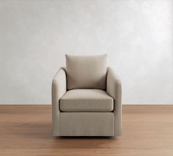 Charlotte Slipcovered Swivel Chair