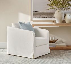 Charlotte Slipcovered Swivel Chair