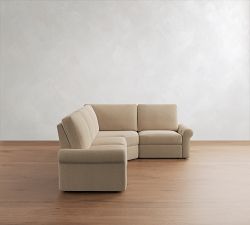 PB Comfort Modern Roll Arm Power Reclining Reversible Wedge Sectional (123")